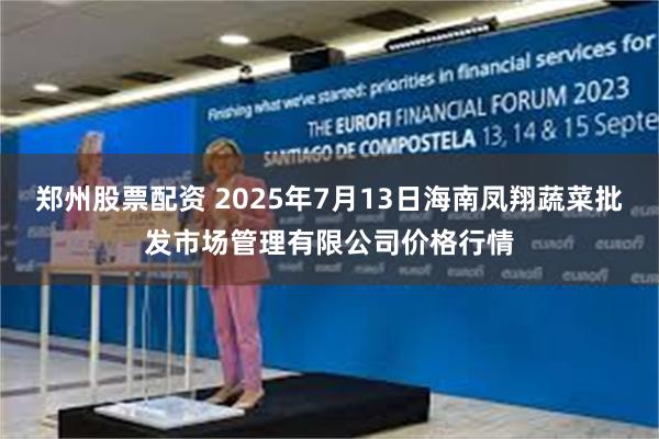郑州股票配资 2025年7月13日海南凤翔蔬菜批发市场管理有限公司价格行情